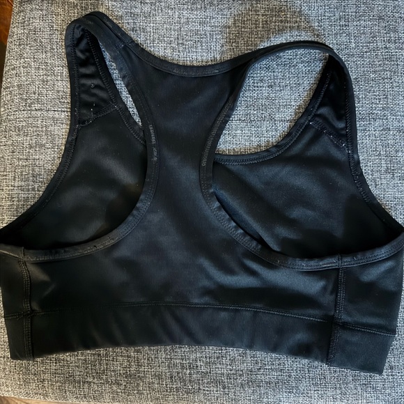 Nike black dri-fit swoosh medium support active wear sports bra - medium - Picture 3 of 4